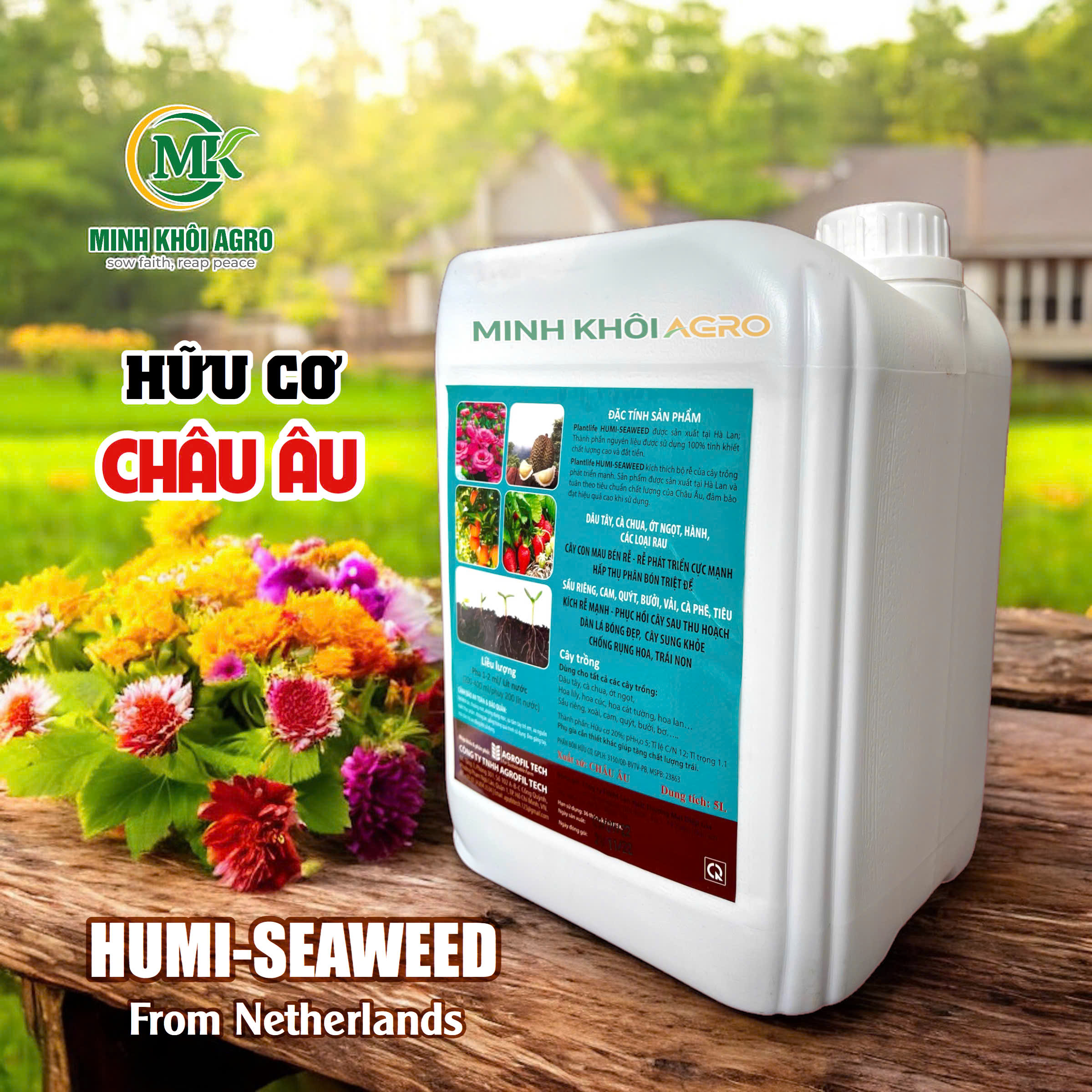 Phân bón hữu cơ HUMI-SEAWEED (Humic, rong biển...) | Plantlife Abio Fish Nhập khẩu Châu Âu